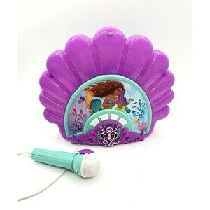 Disney The Little Mermaid Live Sing Along Karaoke Boombox W/ Built-In Mic Lights